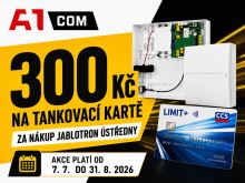 Kvalitní zabezpečení se odměňuje. Nakupte JABLOTRON a získejte 300 Kč na palivo!