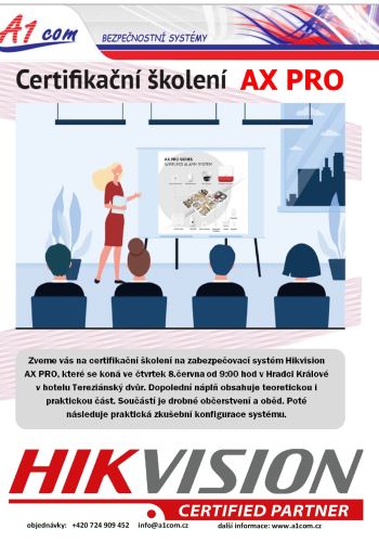 Certifikační školení AX PRO HIKVISON 7.6.a 8.6.